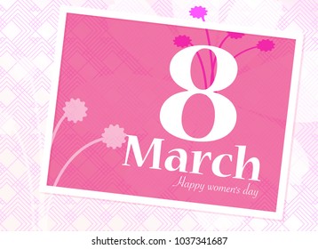 happy women's day for background vector illustration.