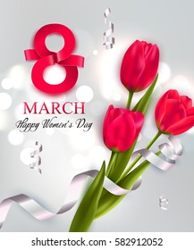 Happy Womens Day background. Vector illustration eps 10 format.