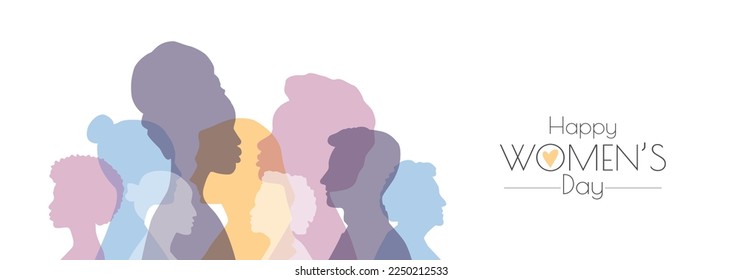 Happy Women's Day banner. Modern design.