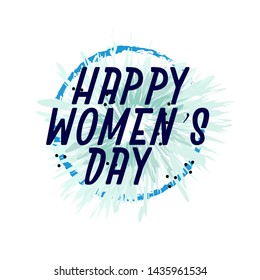 happy women's day, beautiful greeting card background or banner with frozen theme. design illustration