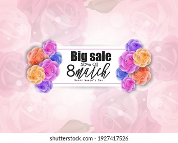 Happy Women's Day big sale design.