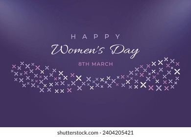 Happy women's day card design with colorful flowers