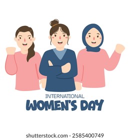 Happy Womens Day card International multiethnic