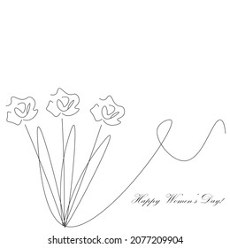 Happy womens day card vector illustration