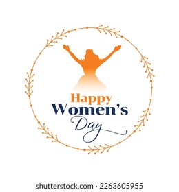 happy women's day celebration background for female inspiration vector