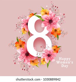 Happy Women's Day celebration design. Happy Women's Day celebration design.