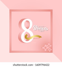 Happy Women's Day Celebration March 8 Vector Template Design Illustration
