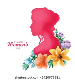 Happy womens day celebrations concept card design