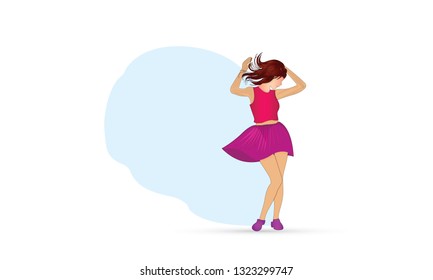 Happy women's day concept. design for International Women's Day 8 March holiday. and lovely joyful women on blue background. Vector illustration.paper art style. - Vector