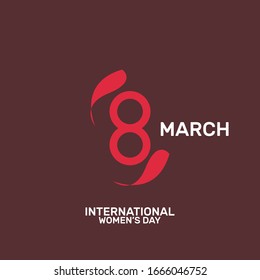 Happy Women's Day concept with symbol of a women on beautiful brown background
