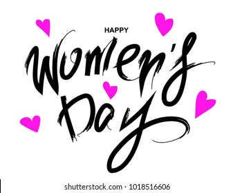 Happy Women's Day. Congratulatory poster.