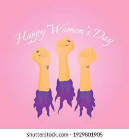 Happy Women's day With creative background