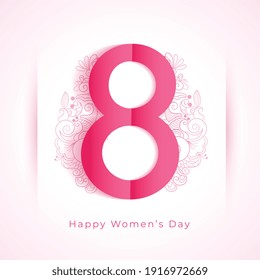 happy womens day decorative greeting wishes background