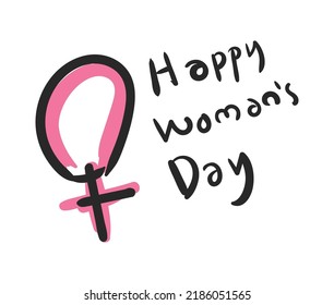 happy women's day, design abstract sketch. vector illustration