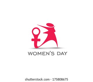 Happy Women's Day Design Element.