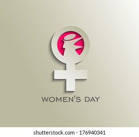 Happy Women's Day Design Element. 