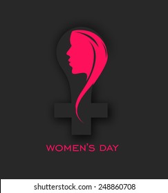 Happy Women's Day Design Element. 