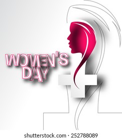 Happy Women's Day Design Element.