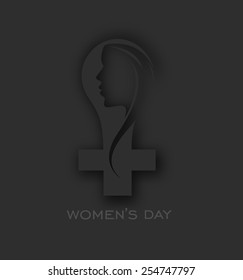 Happy Women's Day Design Element.