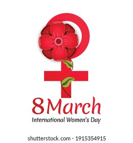 Happy Women's Day Design Elements. International women's day icon. Minimalistic design for international women's day concept.Vector illustration.
