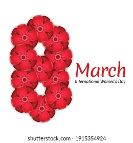 Happy Women's Day Design Elements. International women's day icon. Minimalistic design for international women's day concept.Vector illustration.