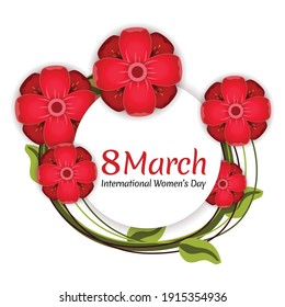 Happy Women's Day Design Elements. International women's day icon. Minimalistic design for international women's day concept.Vector illustration.