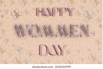 Happy women's day design. Graphic vector illustration. Happy March 8th for all mowen of the world. Background for print. Beautiful and cute women's day illustration.