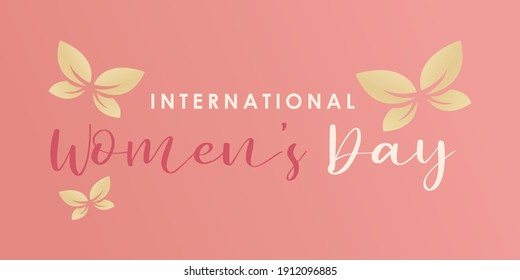 Happy women's Day. Design template celebration typography poster, banner or greeting card for international women's day vector illustration