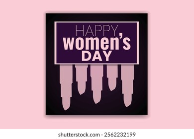 Happy women's day design and template