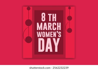 Happy women's day design and template