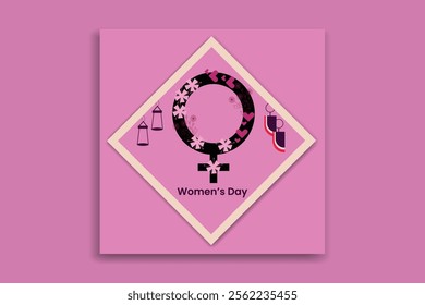 Happy women's day design and template