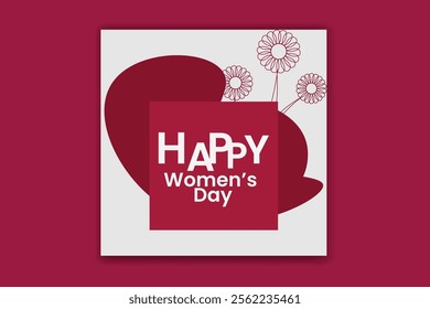 Happy women's day design and template