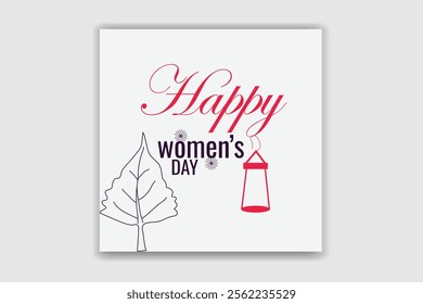 Happy women's day design and template