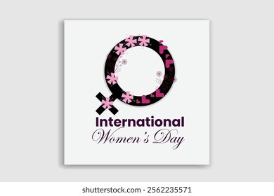 Happy women's day design and template