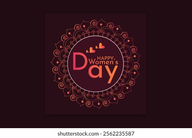 Happy women's day design and template