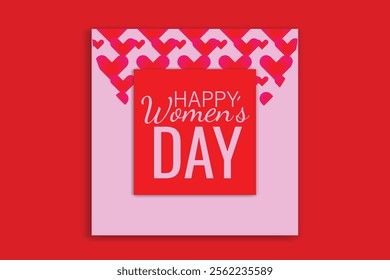 Happy women's day design and template