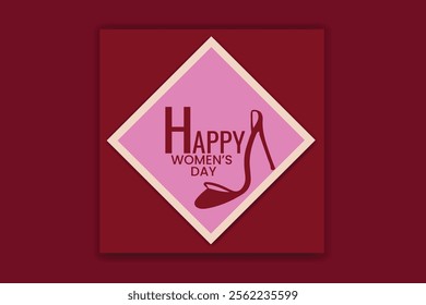 Happy women's day design and template