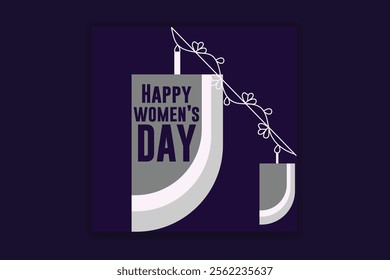 Happy women's day design and template