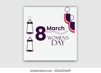 Happy women's day design and template