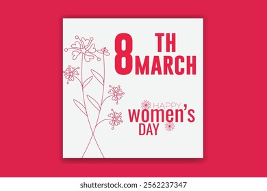 Happy women's day design and template 