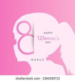 Happy women's day design. Vector illustration eps 10