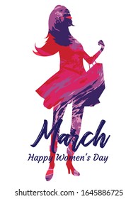 happy womens day design, vector illustration eps10 graphic