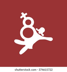 happy womens day design, vector illustration eps10 graphic