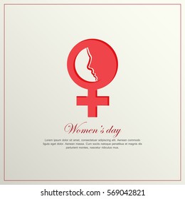 happy womens day design, vector illustration .