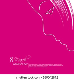 happy womens day design, vector illustration .