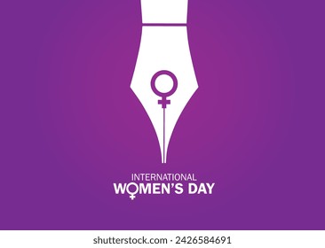 Happy women's day education concept greeting card vector design.