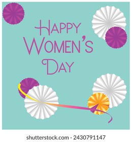 Happy Women's Day elegant lettering banner. Invitations for the International Women's Day, March 8 with calligraphic text and pink heart on line.March 8,