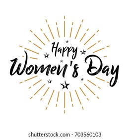 Happy Women's Day - Fireworks, Women, Female, Celebrate, Vector for Greeting