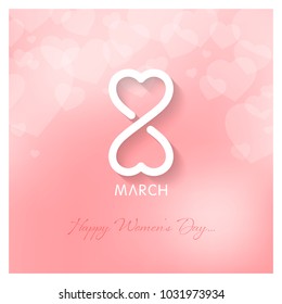 happy womens day greeting card vector illustration