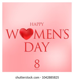 happy womens day greeting card vector illustration